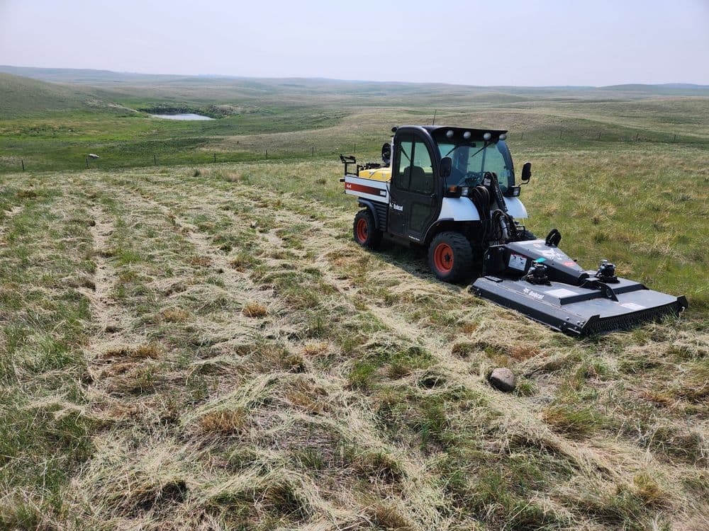 Mowing reclaimation sites 